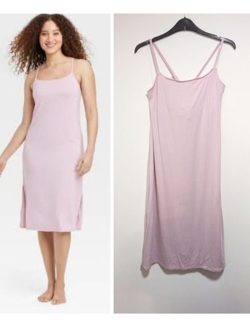 Auden | Cloud Knit Nightgown With Shelf Bra In Pink